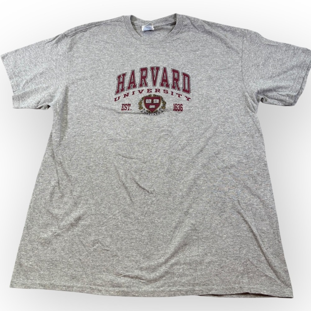 Delta Pro Weight‎ Harvard University T-Shirt Mens Large Gray Graphic Tee Y2K Law